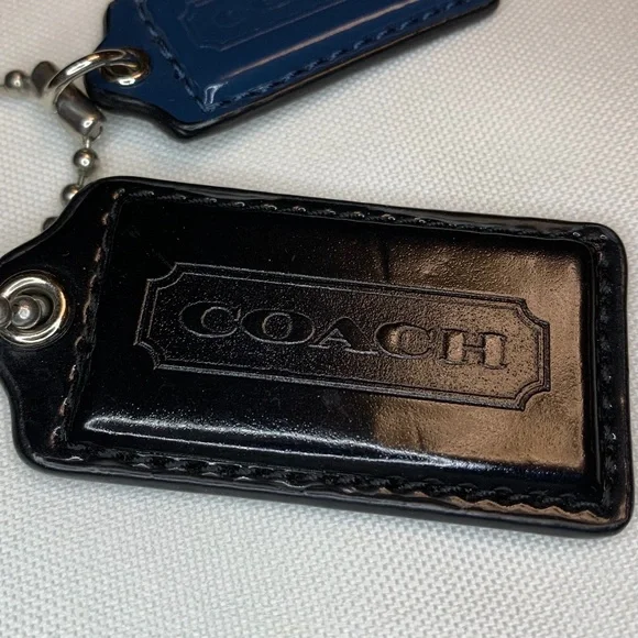 Double Tags Lg & Med Coach Hang Tags 2.5” & 2” Black &  Navy Blue! - Picture 2 of 6